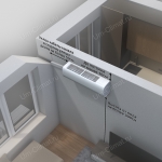 Установка кондиционера 07-09 (до 3,0 кВт) "под окно/правый"