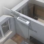 Установка кондиционера 07-09 (до 3,0 кВт) "под окно балкона/правый"