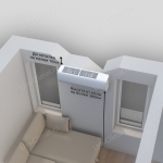 Установка кондиционера 07-09 (до 3,0 кВт) "под окно/прямой"