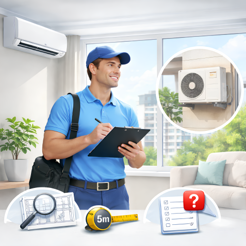 Выезд специалиста для осмотра места монтажа кондиционера