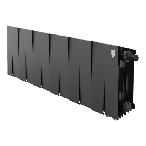 Радиатор биметаллический Royal Thermo PianoForte 200 Чёрный VR80 - 12 секц.