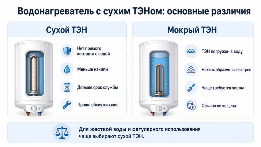Водонагреватель с сухим ТЭНом Водонагреватель с сухим ТЭНом