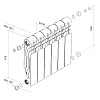 Радиатор Royal Thermo Revolution Bimetall 350 - 4 секц. - 5