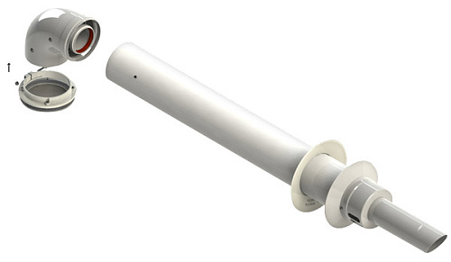 Комплект коаксиальных труб универсальный 1,0 м (Bosch, Buderus, Navien)