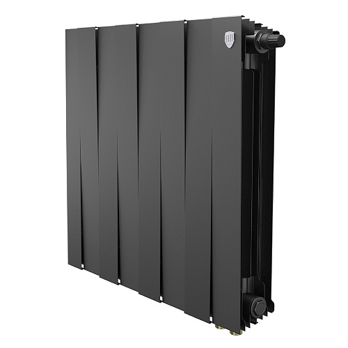 Радиатор биметаллический Royal Thermo PianoForte 500 Чёрный VR80 - 8 секц.