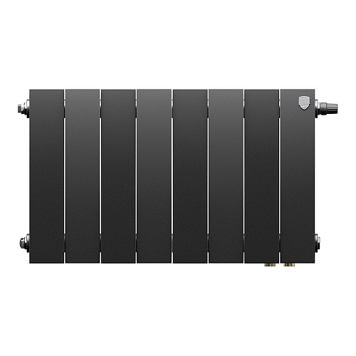 Радиатор биметаллический Royal Thermo PianoForte 300 Чёрный VR80 - 8 секц.